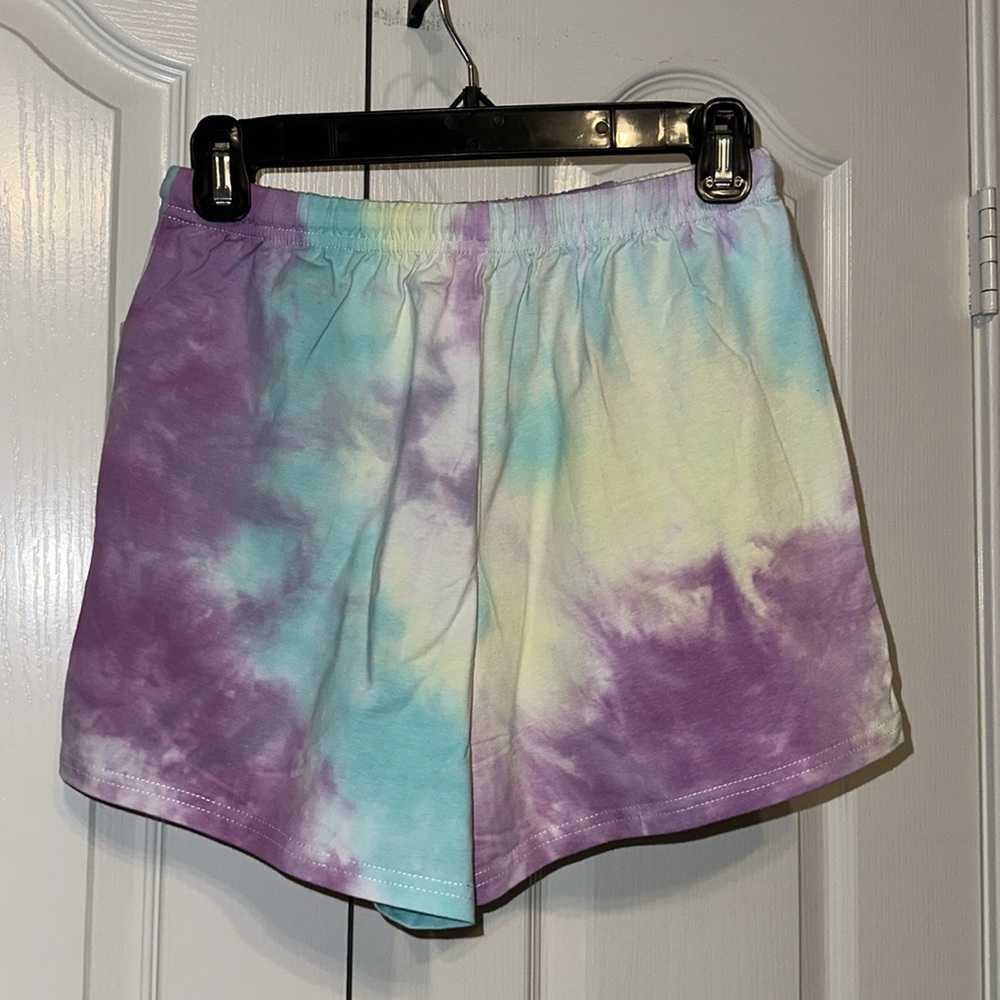 Tie-Dye Short Pajama Set - Pastel Blue & Purple - Unbranded - Picture 6 of 16